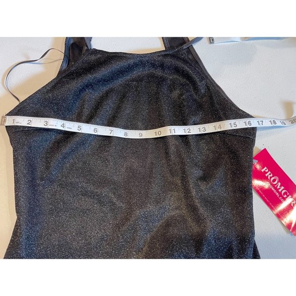 NWT CeciCo Womens Party Mini Dress Sequin Halter Neck Back Hole Black Size Large - Picture 4 of 8